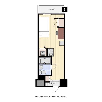 ユニオンマンスリー三鷹１　705　1R・シングル☆三鷹駅まで徒歩２分！広々20㎡以上！スーパー至近！の間取り図