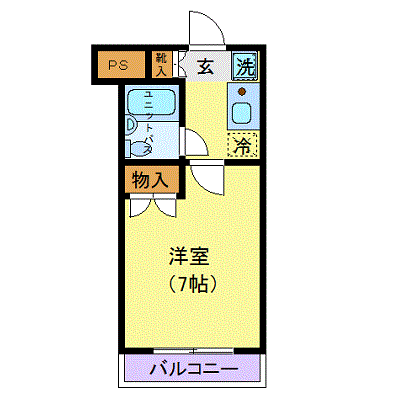 マンスリーリブマックス仙台『北仙台』ステーションステイ▽【UBタイプ】≪スマートシリーズ≫の物件間取り図