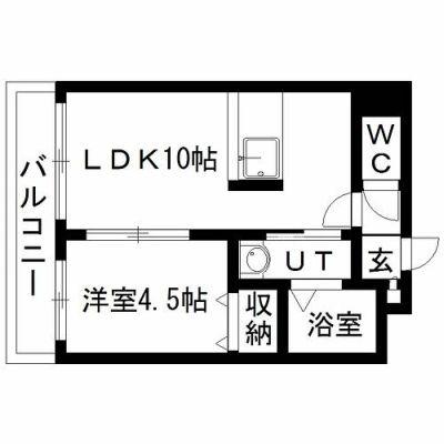 【クラッセステイ】札幌ステーションウエスト２《1ＬＤＫ》の物件間取り図
