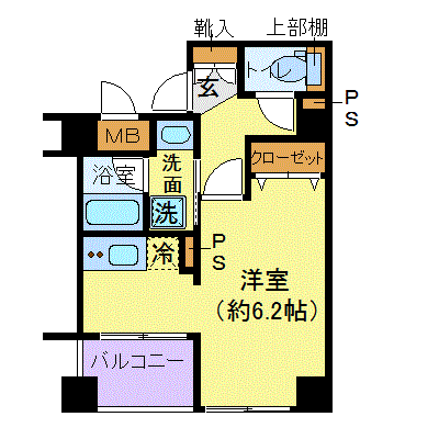 グッドステイ上野NORTH■『26平米・駅近・独立洗面』【ハイクラス】の物件間取り図