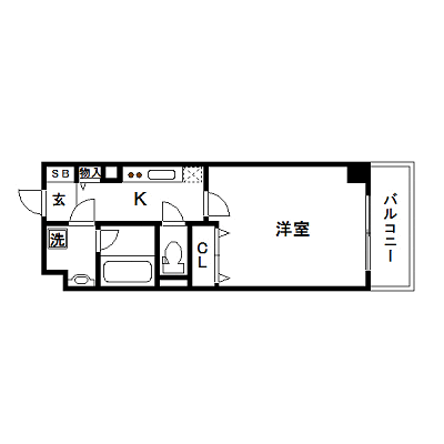 マンスリーリブマックス松屋町ステーションタワー■【駅1分・NET対応】≪エクセレントシリーズ≫の間取り図