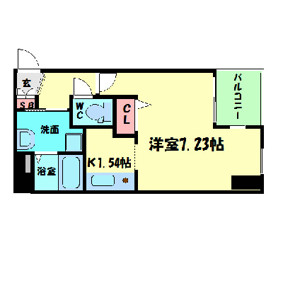 グッドステイ大阪本町ＥＡＳＴ☆【ベーシック・駅3分・NET対応・洗浄機能付便座・オーブンレンジ対応】の間取り図