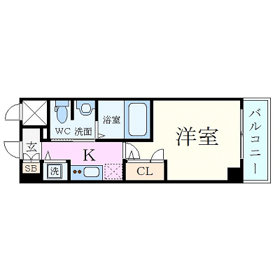 マンスリーリブマックス阪急西宮北口ガーデンズ★【NET対応・洗浄機能付便座】≪エクセレントシリーズ≫の物件間取り図