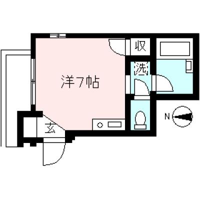 東都マンスリー エリュシオン調布【京王線調布駅徒歩5分】の物件間取り図