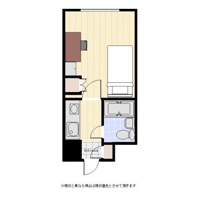 ユニオンマンスリー浦安１　607　1K・シングル☆◆インターネット固定回線（有線）無料の部屋◆！の間取り図