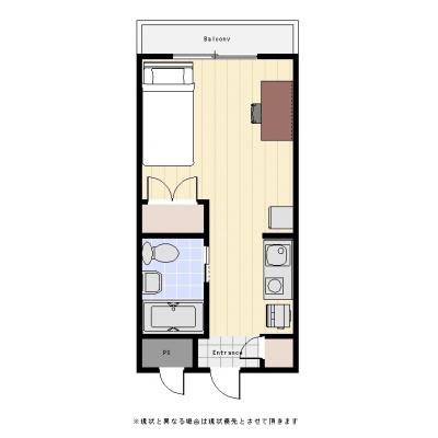 ユニオンマンスリー川崎１　306　1R・シングル☆オートロック付の間取り図