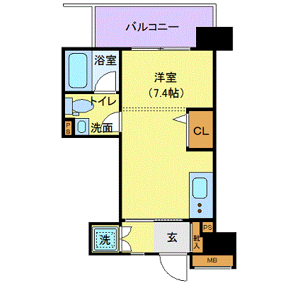 マンスリーリブマックス小田急線百合ヶ丘△【独立洗面・浴室乾燥付】≪エクセレントシリーズ≫の物件間取り図