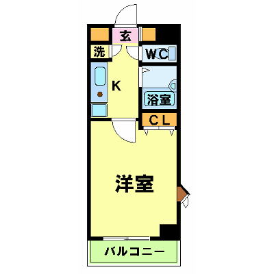 グッドステイ表参道・六本木通り■【ベーシック・セミダブル】の物件間取り図