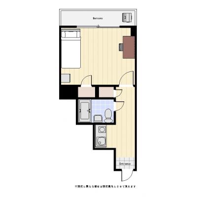 ユニオンマンスリー武蔵小山４　202　1K・シングル☆IHコンロ・デスク・チェア付き♪東急目黒線「武蔵小山駅」徒歩5分♪の間取り図