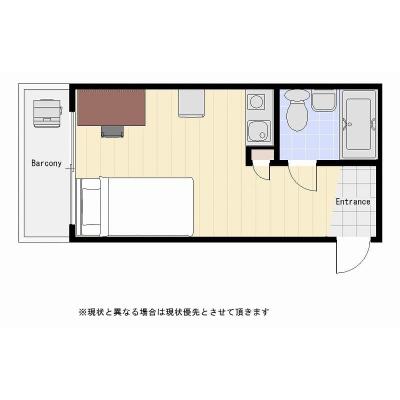 ユニオンマンスリー自由が丘２　201　1R・シングル☆東急東横線で渋谷・横浜まで乗換なしでアクセス/複数路線の利用可能/の物件間取り図