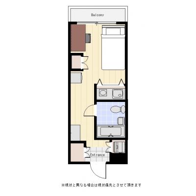 ユニオンマンスリー向ヶ丘遊園１　405　1R・シングル☆の物件間取り図