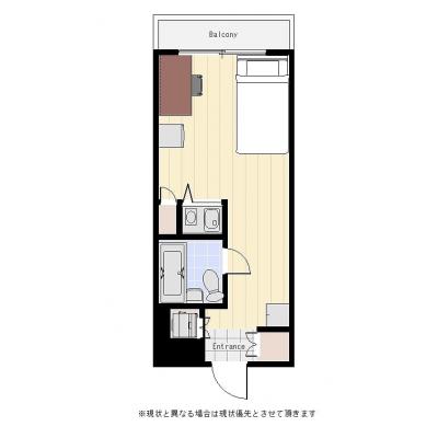 ●2024年6月10日から入居可●ユニオンマンスリー向ヶ丘遊園１　308　1R・シングル☆室内洗濯機付きの物件間取り図