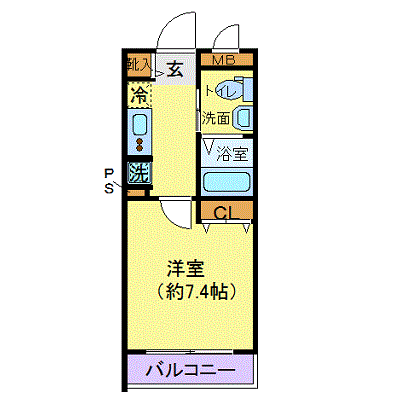 グッドステイ横浜桜木町駅前みなとみらい▲『24平米・独立洗面・浴室乾燥付』【ハイクラス】の物件間取り図