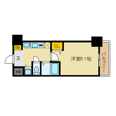 マンスリーリブマックス本町ジョイス△【NET対応】≪スタンダードシリーズ≫の間取り図