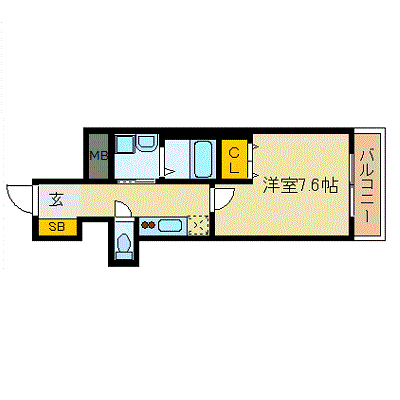 マンスリーリブマックス堺筋本町駅前■【NET対応・洗浄機能付き便座】≪エクセレントシリーズ≫の物件間取り図