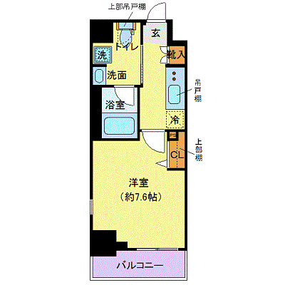 マンスリーリブマックス芝浦ウォーターフロント□『25平米』【独立洗面・浴室乾燥付】≪エクセレントシリーズ≫の物件間取り図