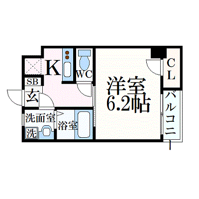 マンスリーリブマックス神戸元町レジデンス☆【NET対応・洗浄機能付便座・浴室乾燥機】≪スタンダードシリーズ≫の物件間取り図