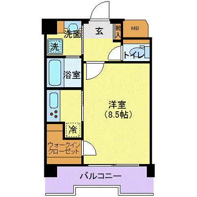 マンスリーリブマックス恵比寿レジデンスEAST■『30平米』【独立洗面・浴室乾燥付】≪スタンダードシリーズ≫の物件間取り図