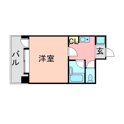 グッドステイ福岡赤坂駅前■【ベーシック・駅近・オートロック・NET対応】の物件間取り図