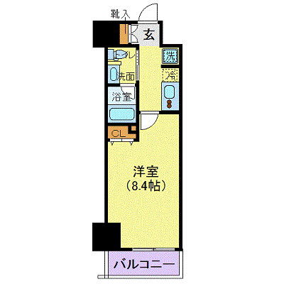 マンスリーリブマックス千葉中央ステーションフロント■【駅1分・25㎡・独立洗面・浴室乾燥・洗浄便座】≪スタンダードシリーズ≫の物件間取り図