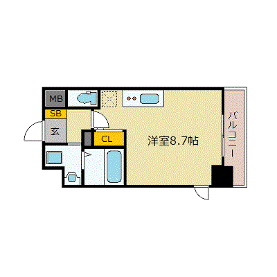 グッドステイ北浜EAST※【ハイクラス・駅7分・洗浄機能付便座・2008年築・ガス２口コンロ・NET対応】の物件間取り図