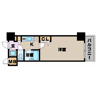 グッドステイ伊勢佐木町フェニックス●『駅5分・浴室乾燥付』【ベーシック】の間取り図