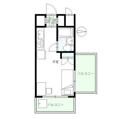 コンシェル豪徳寺１【女性も安心の駅チカ！大好評の羽毛布団ルーム☆】の物件間取り図