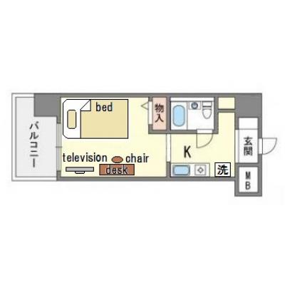 ヒューマンズ博多駅南　A３の間取り図