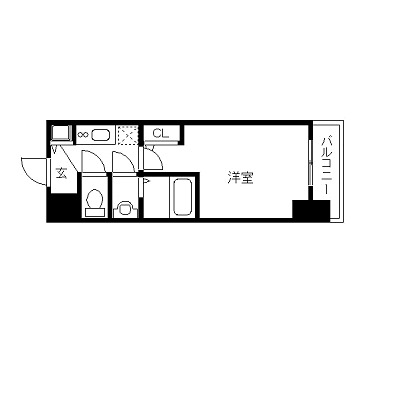 マンスリーリブマックス北浜中之島公園アティレ■【NET対応・浴室乾燥機・独立洗面台】≪スタンダードシリーズ≫の物件間取り図