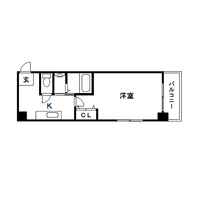 グッドステイ紙屋町◎【ベーシック・30平米・NET対応】の物件間取り図