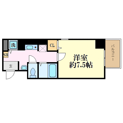 マンスリーリブマックス京都烏丸御池駅前ロードサイド※【NET対応】≪スタンダードシリーズ≫の物件間取り図