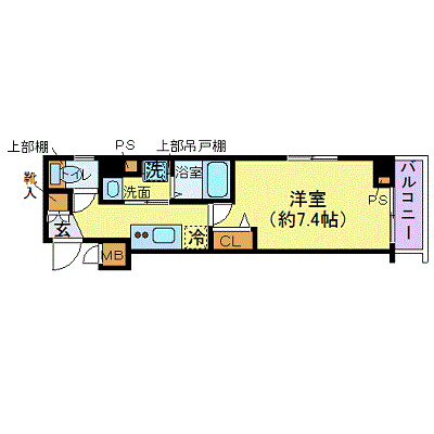 マンスリーリブマックス日本橋兜町■【24平米・独立洗面・浴室乾燥付】≪スタンダードシリーズ≫の物件間取り図