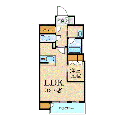 グッドステイ銀座レジデンス■『1LDK・40平米』【ハイクラス】の間取り図