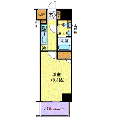グッドステイ新宿グリーンヴェール□『27平米・駅1分・独立洗面・浴室乾燥・洗浄便座』【デラックス】の物件間取り図