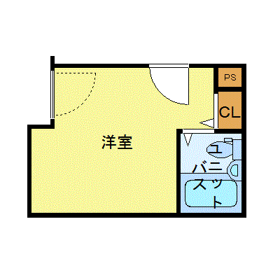 ≪ホテルタイプ≫マンスリーリブマックス築地・東銀座『ペット可・シモンズベッド』【スーペリアシングルルーム】の物件間取り図