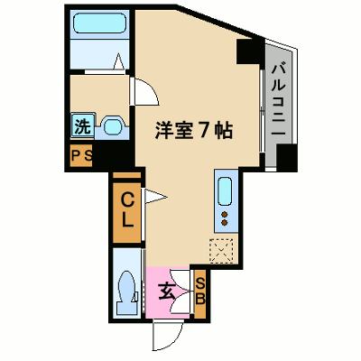 マンスリーリブマックス長崎駅前☆【WI-FI無料・洗浄機能付便座・独立洗面台付】≪エクセレントシリーズ≫の物件間取り図