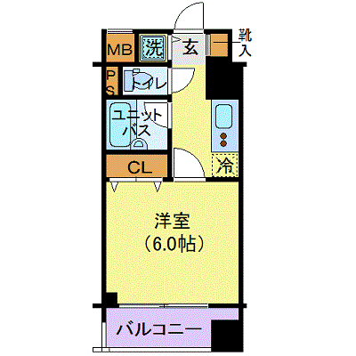 グッドステイ新富町築地ステーションフロント■『浴室乾燥付』【ベーシック】の物件間取り図