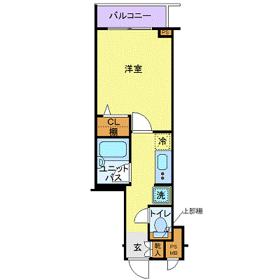 グッドステイ三軒茶屋駅前WEST■『浴室乾燥付』【ベーシック】の間取り図