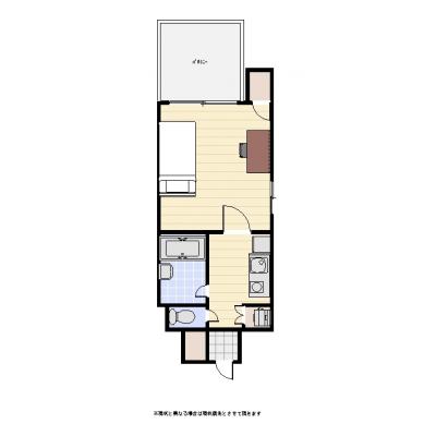 ユニオンマンスリー高輪台１　301　1K・セミダブル☆宅配BOX完備♪オートロック＆バストイレ別♪の間取り図