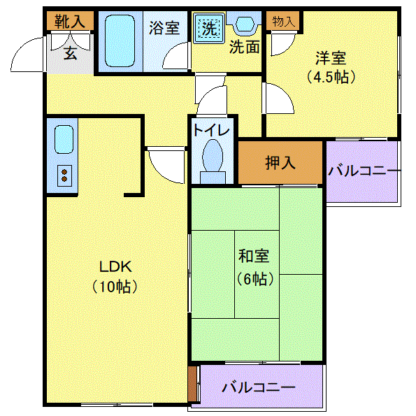 グッドステイ板橋高島平レジデンス■『2LDK・49平米』【ベーシック】の物件間取り図