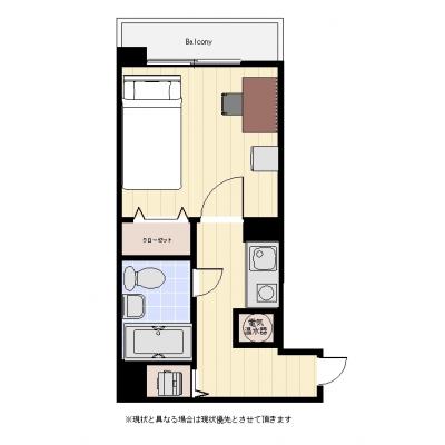 ●2026年5月4日から入居可●ユニオンマンスリー川崎１０　701　1K・シングル☆京急線で品川駅まで約10分！コンビニ至近で便利！の間取り図