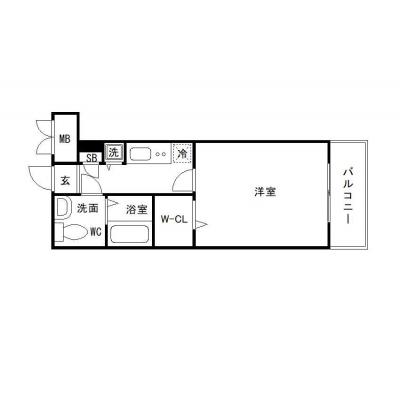 OneLifeみなと元町アーケード【バストイレ別、室内洗濯機、オートロック、★南京町至近】の物件間取り図