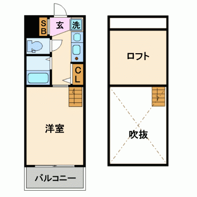 グッドステイ三宮EASTポルトマーレ■【ハイクラス・NET対応・ロフト付き】の物件間取り図