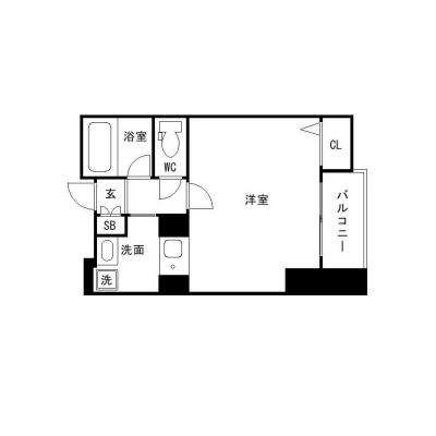 OneLife梅田プラザ【洗浄機能付き便座、浴室乾燥機、オートロック】の間取り図