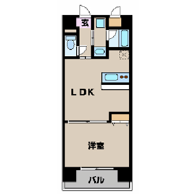 マンスリーリブマックス新宿通り駅前レジデンス◆☆『1LDK・44平米・駅徒歩2分』【駐車場有・浴室乾燥・洗浄便座】≪エクセレントシリーズ≫の物件間取り図