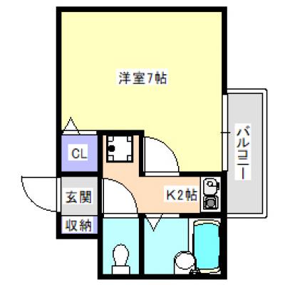 ミライズ皆実　Ｉ　【Wi-Fi対応】の物件間取り図