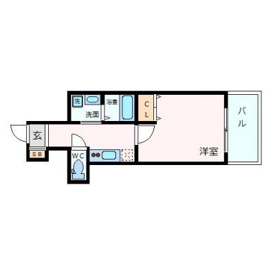 OneLife堺筋本町駅前ザ・ファースト【洗浄機能付き便座、独立洗面台、オートロック】の物件間取り図