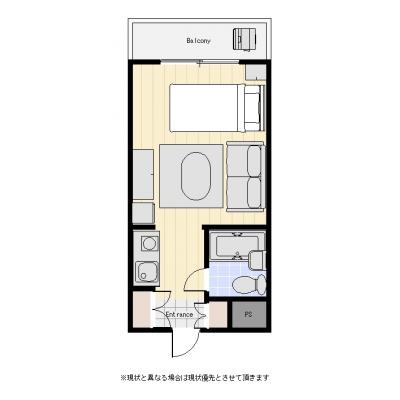 ユニオンマンスリー大倉山２　305　1R・セミダブル・くつろぎstyle☆の物件間取り図