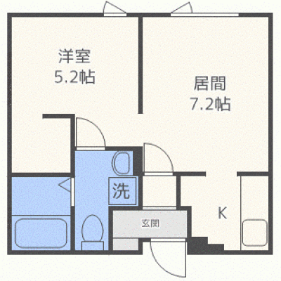 ノールテラスD　4D　ネット無料☆長期滞在にもおススメ！の間取り図