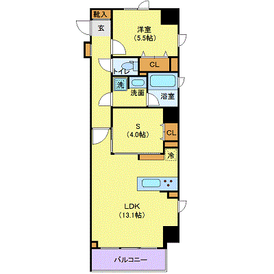 マンスリーリブマックス半蔵門駅前グランド※『1SLDK・54平米・50型TV』【ツインタイプ】≪プレミアムシリーズ≫の物件間取り図